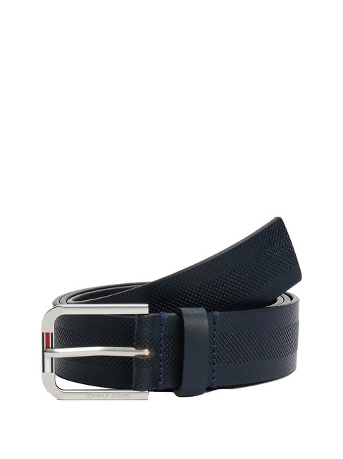 TOMMY HILFIGER TOMMY JEANS AUSTIN Ceinture en cuir marine nuit noire - Ceintures