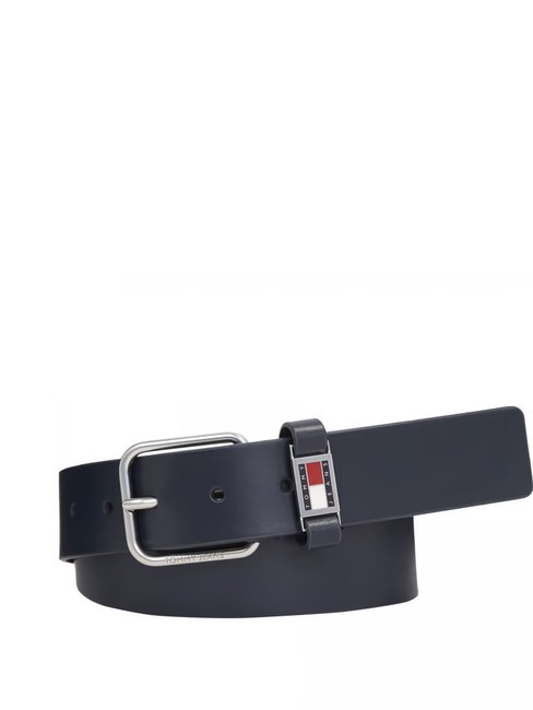 TOMMY HILFIGER TOMMY JEANS SCANTON Ceinture en cuir marine nuit noire - Ceintures