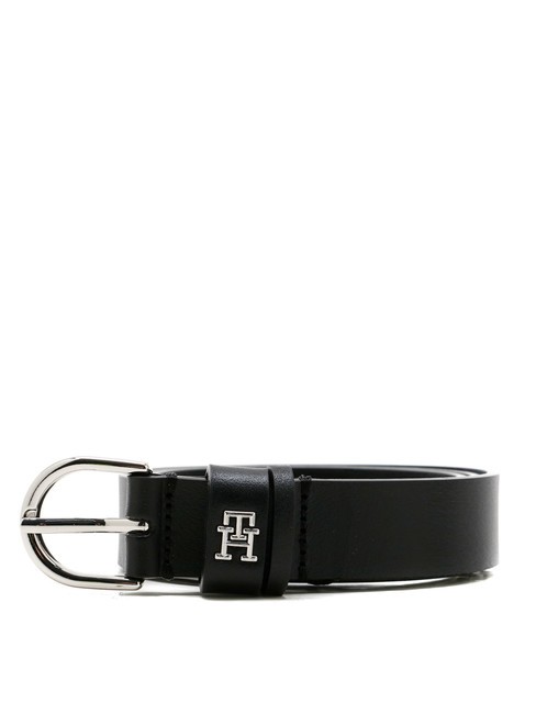 TOMMY HILFIGER ESSENTIAL EFFORTLESS Ceinture en cuir le noir - Ceintures