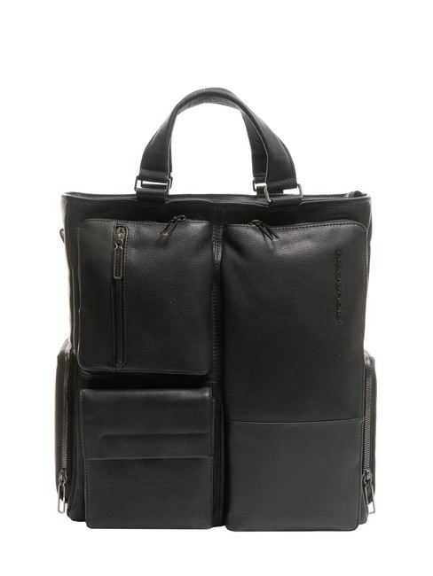 PIQUADRO RONNIE Support PC en cuir Bora Noir - Sacs pour Femme