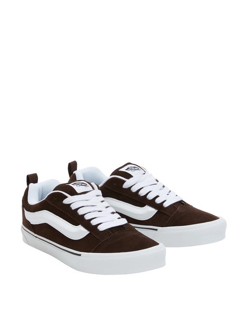 VANS KNU SKOOL Baskets en cuir suédé marron/blanc - Chaussures unisexe