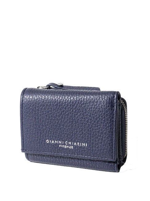 GIANNI CHIARINI WALLETS GRAIN Petit portefeuille en cuir grainé BLEU - Portefeuilles Femme