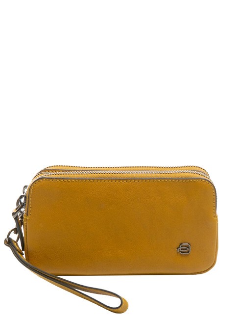 PIQUADRO BLACK SQUARE Pochette en cuir jaune - Sacs pour Femme