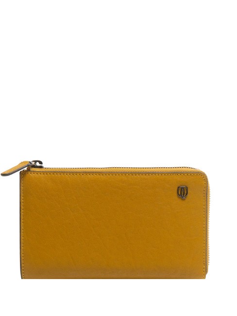 PIQUADRO BLACK SQUARE  Porte-monnaie en cuir jaune - Portefeuilles Homme