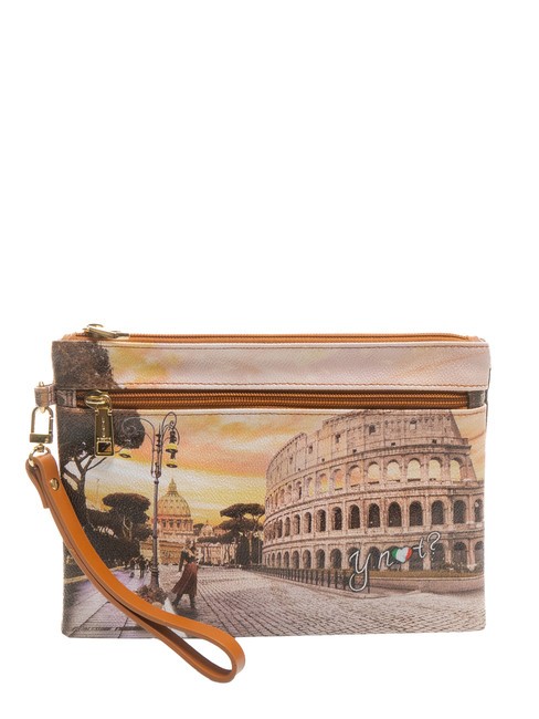 YNOT YESBAG Pochette enveloppe avec polysérine la vie à Rome - Sacs pour Femme