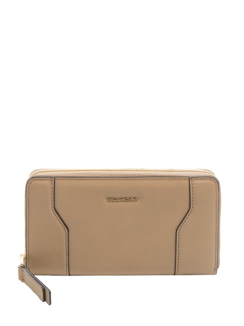 PIQUADRO W99  Portefeuille en cuir BEIGE - Portefeuilles Femme