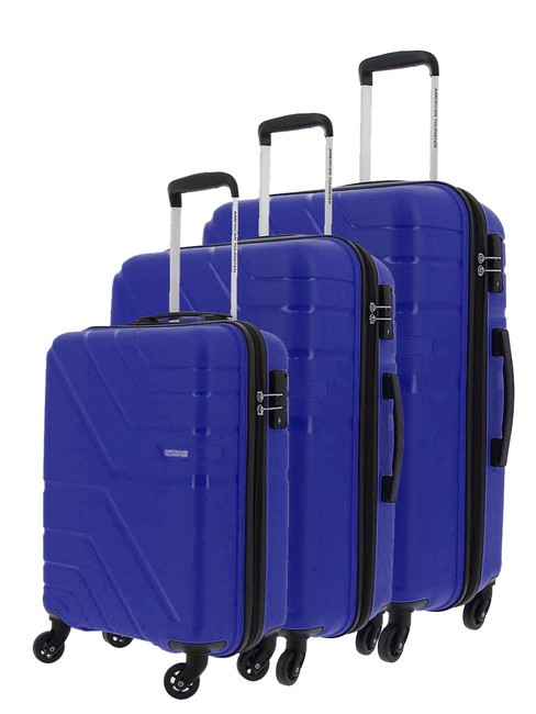 AMERICAN TOURISTER UPLAND Lot de 3 chariots : cabine, moyen, grand BLEU - Ensemble Valises