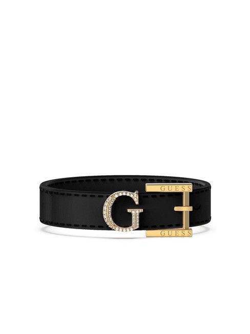 GUESS G KELLY Bracelet en cuir or jaune/noir - Bracelets