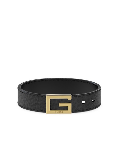 GUESS G KELLY Bracelet en cuir or jaune/noir - Bracelets