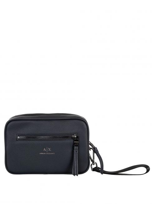 ARMANI EXCHANGE Beauty case con tasca frontale e polsierina  bleu marine - Trousses