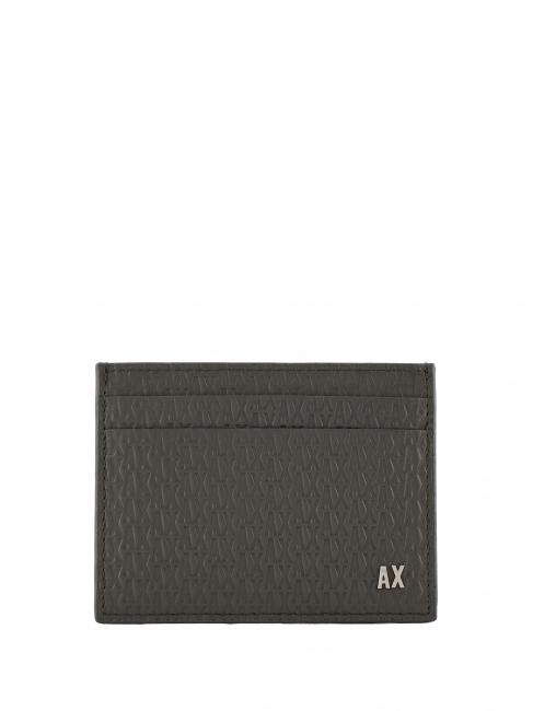 ARMANI EXCHANGE A|X Business Porte-cartes en cuir ombre sombre - Portefeuilles Homme