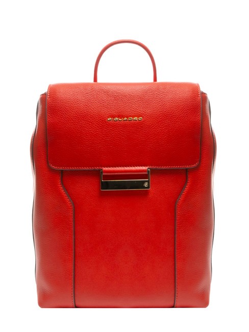 PIQUADRO W99  Sac à dos en cuir ROUGE - Sacs à dos pour ordinateur portable