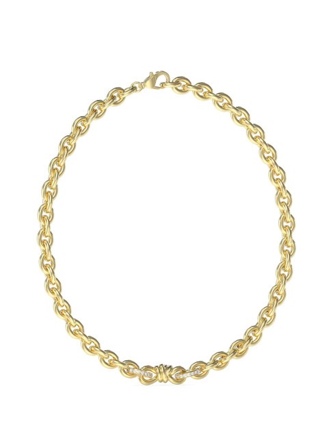 GUESS MODERN LOVE Collier maillon chaîne avec noeud or jaune - Colliers