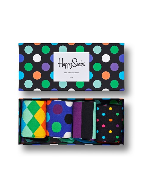 HAPPY SOCKS BIG DOT Coffret cadeau de 4 paires de chaussettes multicolore - Chaussettes pour hommes