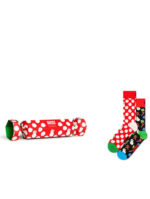 HAPPY SOCKS BIG DOT SNOWMAN Coffret cadeau de 2 paires de chaussettes multicolore - Chaussettes pour hommes