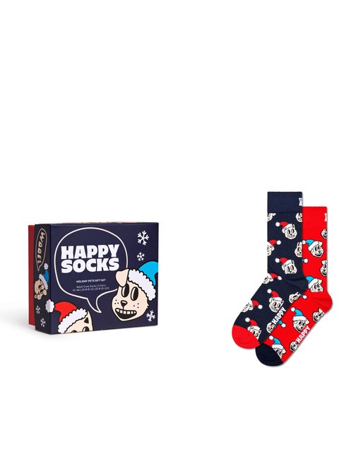 HAPPY SOCKS HOLIDAY CAT&DOG Coffret cadeau de 2 paires de chaussettes bleu - Chaussettes Femme