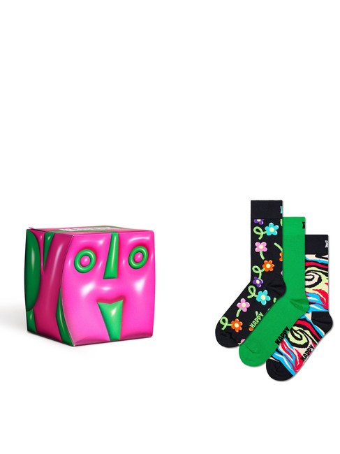 HAPPY SOCKS HYPER CUBE Coffret cadeau de 3 paires de chaussettes marine - Chaussettes Femme