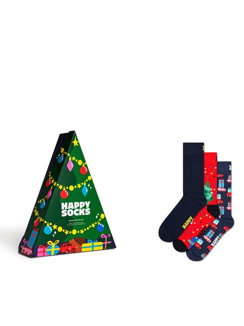 HAPPY SOCKS HOLIDAY TREE Coffret cadeau de 3 paires de chaussettes vert - Chaussettes unisexes