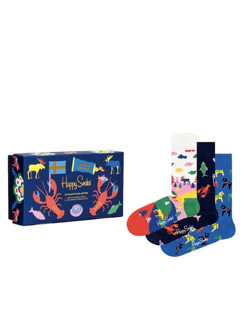 HAPPY SOCKS SO SWEDISH Coffret cadeau de 3 paires de chaussettes blanc - Chaussettes Femme