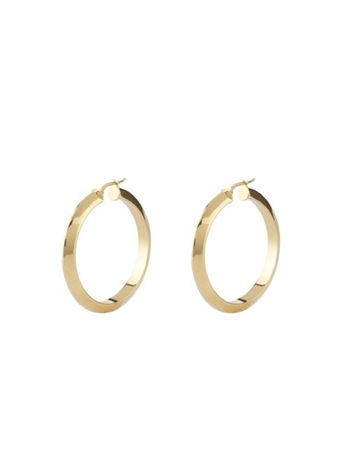 GUESS HOOPS I DID IT AGAIN Boucles d'oreilles créoles or jaune - Boucles d'oreilles