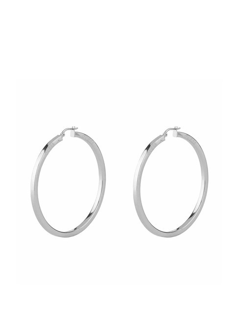 GUESS HOOPS I DID IT AGAIN Boucles d'oreilles créoles fines ARGENT - Boucles d'oreilles