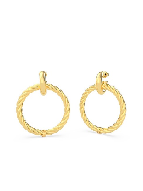 GUESS LET S GET LOUD Boucles d'oreilles avec anneaux torchon or - Boucles d'oreilles