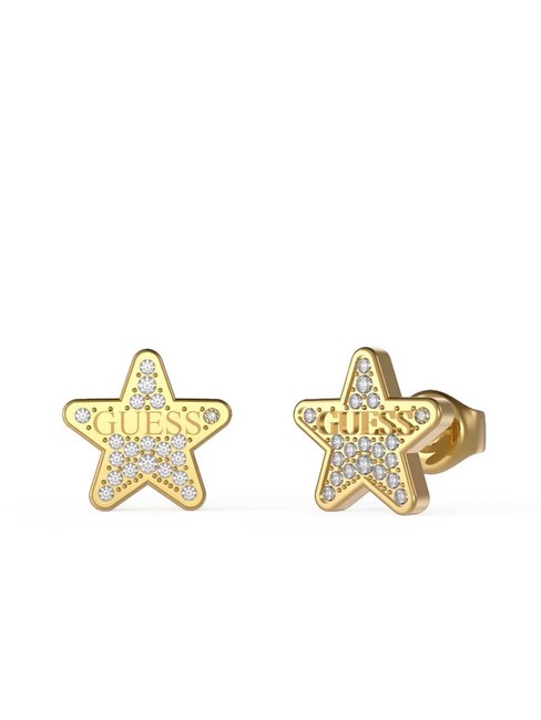 GUESS STUDS PARTY Boucles d'oreilles étoiles avec cristaux or jaune - Boucles d'oreilles