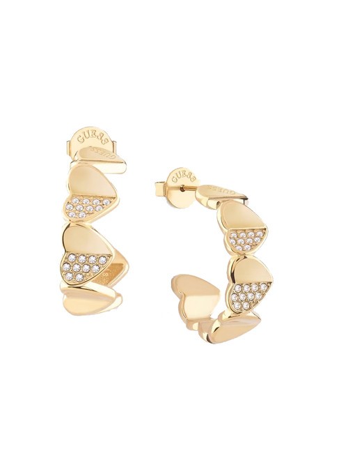 GUESS LOVELY GUESS Boucles d'oreilles coeur demi-cercle or jaune - Boucles d'oreilles