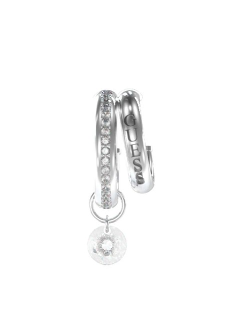 GUESS CRAZY EARRINGS Boucle d'oreille pendante unique ARGENT - Boucles d'oreilles