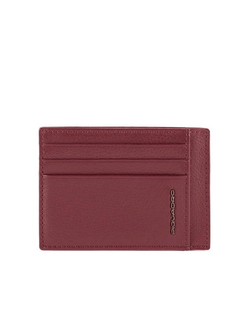 PIQUADRO MODUS SPECIAL  Porte-cartes en cuir Bordeaux - Portefeuilles Homme