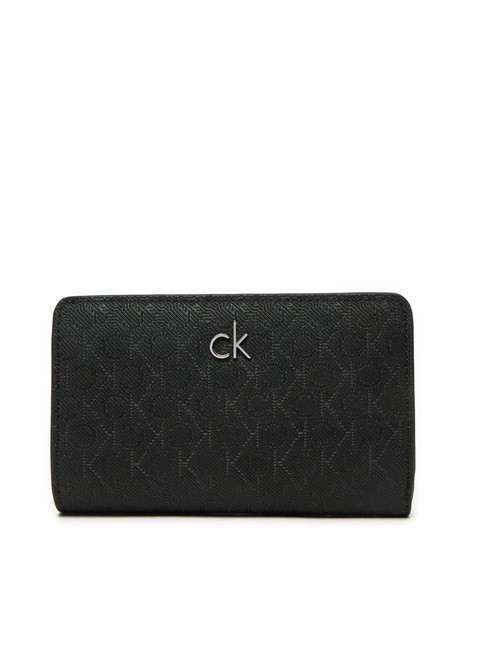 CALVIN KLEIN CK DAILY Portefeuille moyen à deux volets blackmono - Portefeuilles Femme