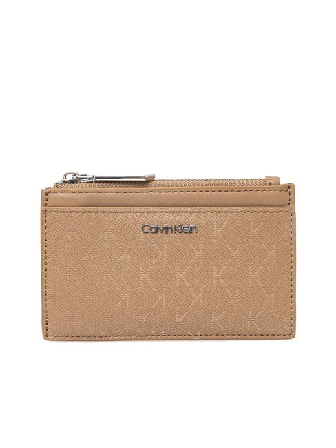 CALVIN KLEIN CK MUST Porte-cartes plat avec zip amphore mono pu - Portefeuilles Femme