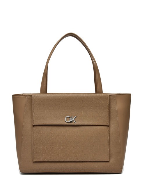 CALVIN KLEIN CK MEDIUM Sac bandoulière avec zip amphore mono pu - Sacs pour Femme