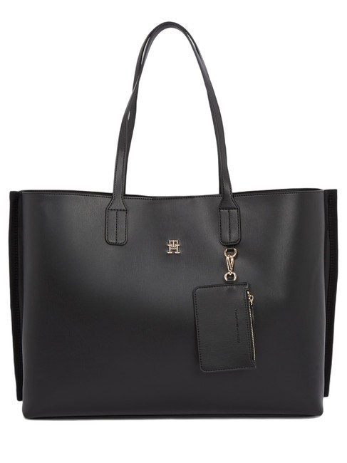 TOMMY HILFIGER TH DISTINCT Sac cabas porté épaule le noir - Sacs pour Femme