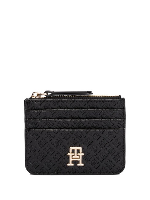 TOMMY HILFIGER TH ETERNITY Porte-cartes zippé le noir - Portefeuilles Femme