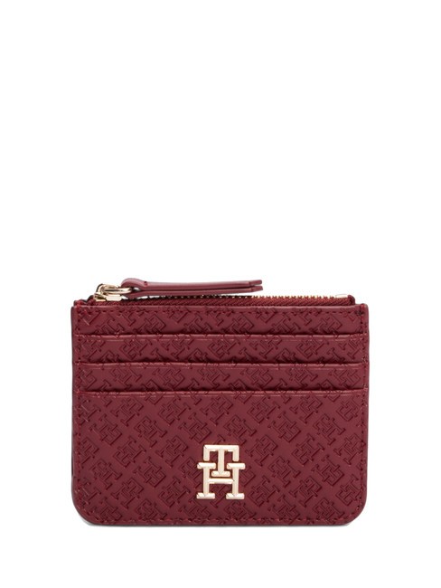 TOMMY HILFIGER TH ETERNITY Porte-cartes zippé truffe à la framboise - Portefeuilles Femme