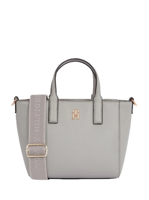 TOMMY HILFIGER TH SOFT LOGO Sac à main, avec bandoulière gris universel - Sacs pour Femme