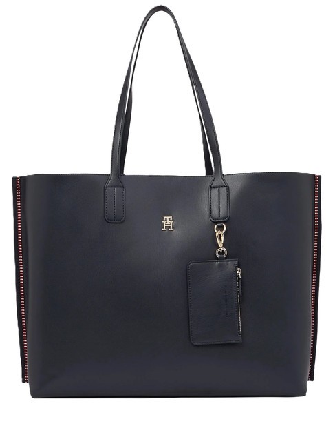 TOMMY HILFIGER TH DISTINCT Cabas épaule corps bleu spatial - Sacs pour Femme