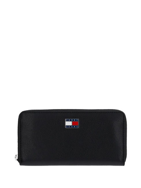 TOMMY HILFIGER TOMMY JEANS PILLOW Portefeuille zippé le noir - Portefeuilles Femme