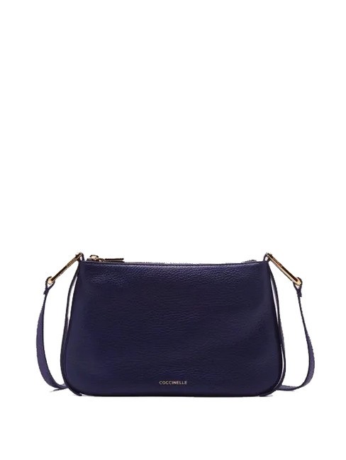 COCCINELLE MAGIE Sac plat en cuir texturé bleu roi - Sacs pour Femme