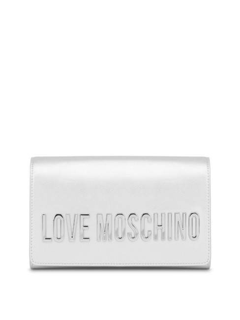 LOVE MOSCHINO BOLD LOVE Pochette avec bandoulière en chaîne argent - Sacs pour Femme