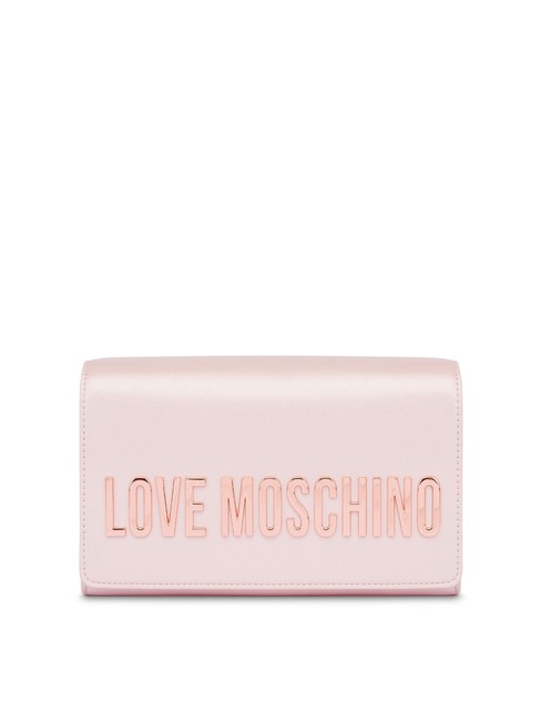 LOVE MOSCHINO BOLD LOVE Pochette avec bandoulière en chaîne poudre - Sacs pour Femme