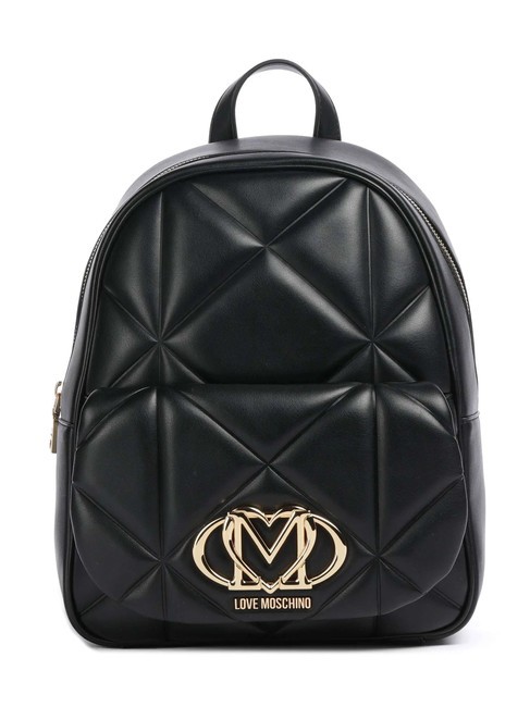 LOVE MOSCHINO GEOMETRIC Sac à dos avec poche Noir - Sacs pour Femme