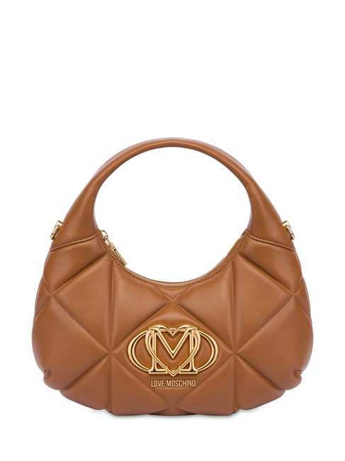 LOVE MOSCHINO GEOMETRIC Sac bandoulière avec bandoulière chameau - Sacs pour Femme