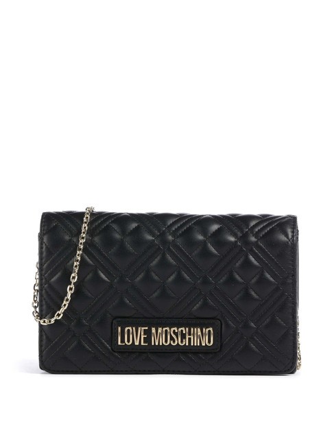 LOVE MOSCHINO QUILTED Sac avec rabat épaule Noir - Sacs pour Femme