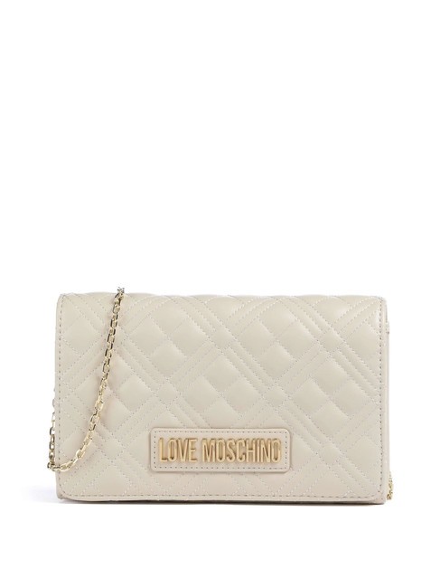 LOVE MOSCHINO QUILTED Sac avec rabat épaule Ivoire - Sacs pour Femme