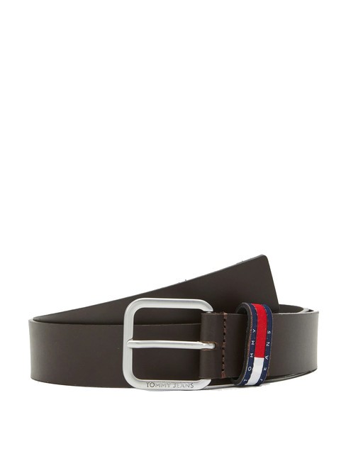 TOMMY HILFIGER TOMMY JEANS RYAN Ceinture en cuir marron foncé - Ceintures