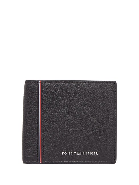 TOMMY HILFIGER TH CORP Portefeuille en cuir le noir - Portefeuilles Homme