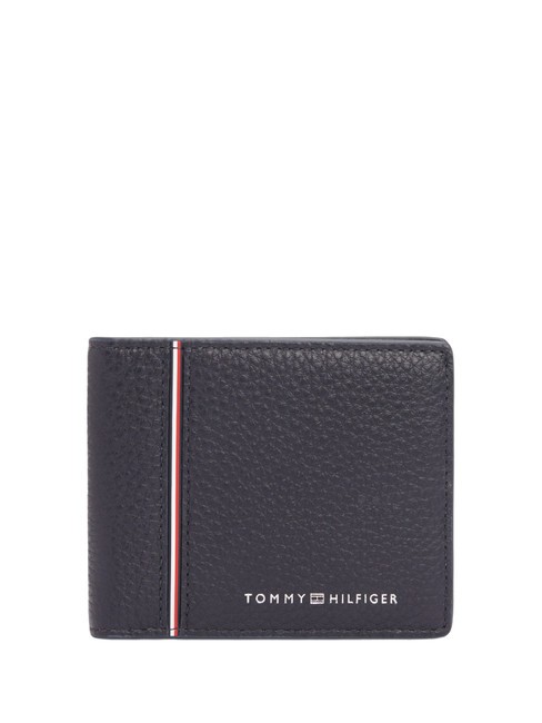 TOMMY HILFIGER TH CORP Portefeuille moyen en cuir bleu de l'espace - Portefeuilles Homme