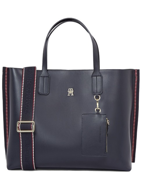 TOMMY HILFIGER TH DISTINCT Sac à main, avec bandoulière amovible corps bleu spatial - Sacs pour Femme